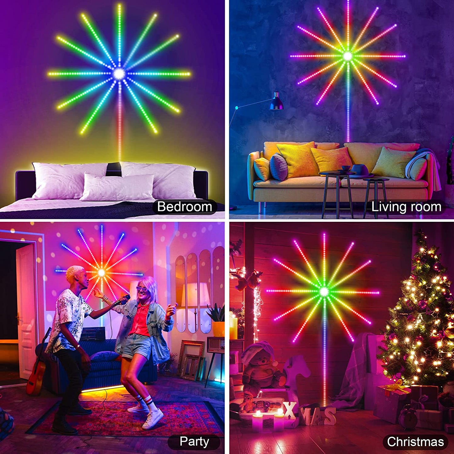 Firework LED Strip Lights, Remote Control