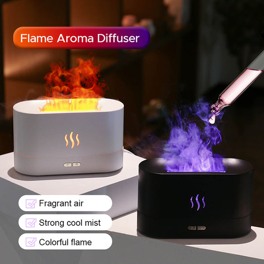 Flame Humidifier, LED Aroma Diffuser