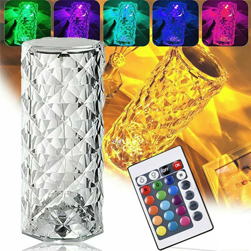 Crystal Table Lamp, Remote Control