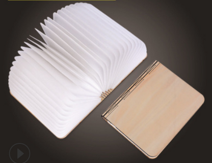 Turning And Folding LED Wooden Book Light