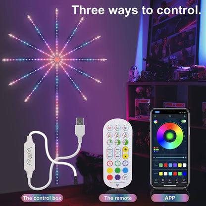 Firework LED Strip Lights, Remote Control